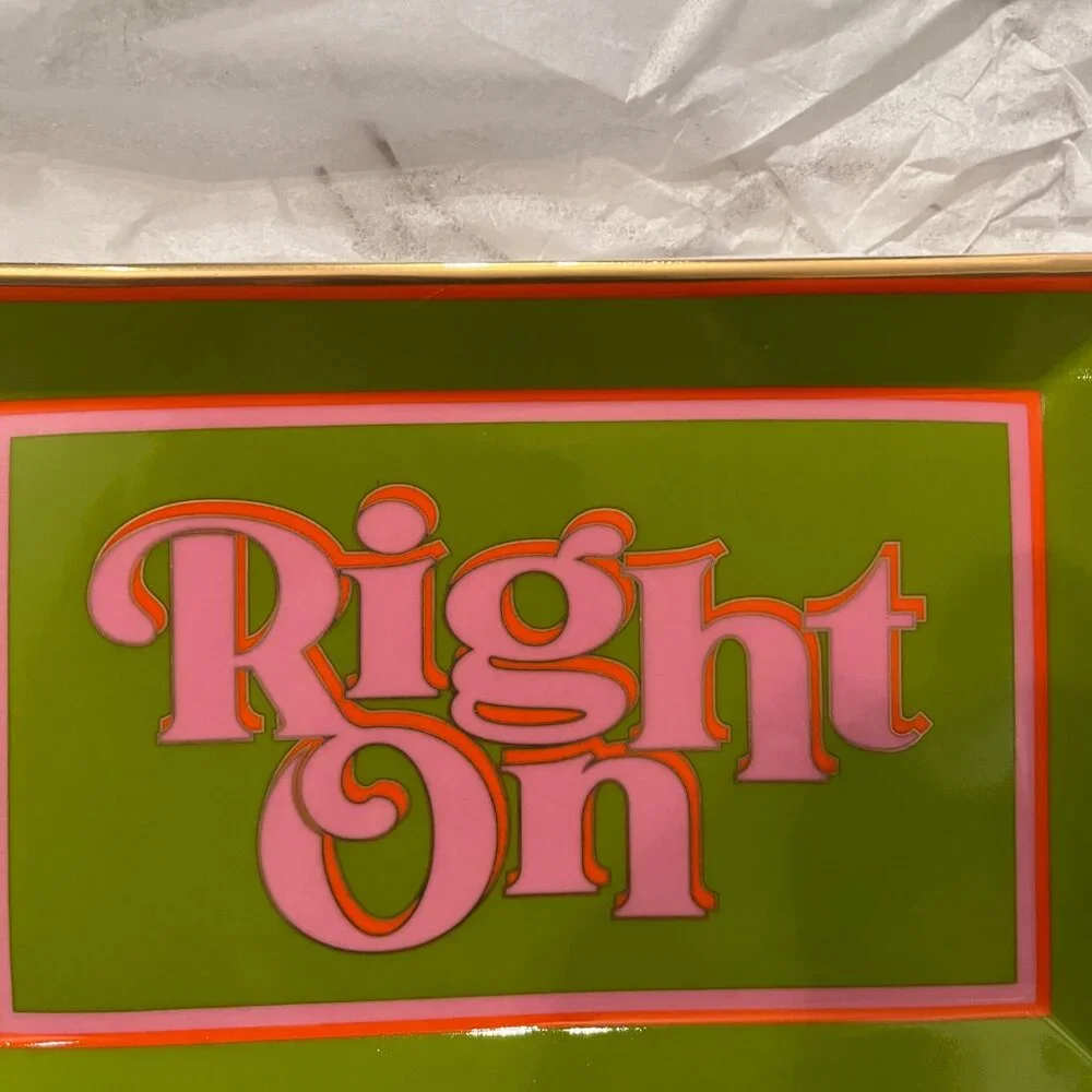 Jonathan Adler Right‎ On Rectangle Tray Deep Thoughts Porcelain Decor